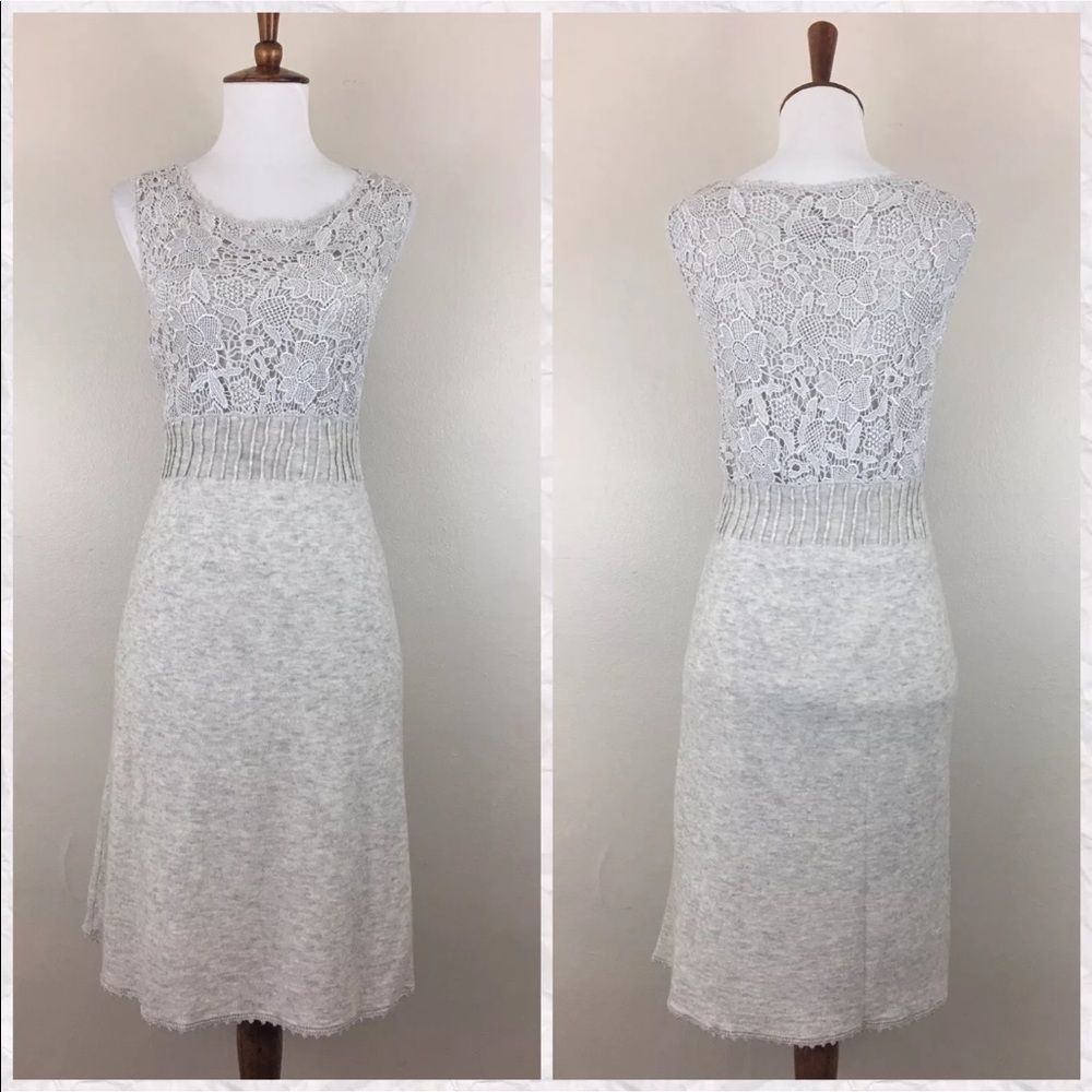 Anthro Knitted & Knotted Snowdrop Shift Dress